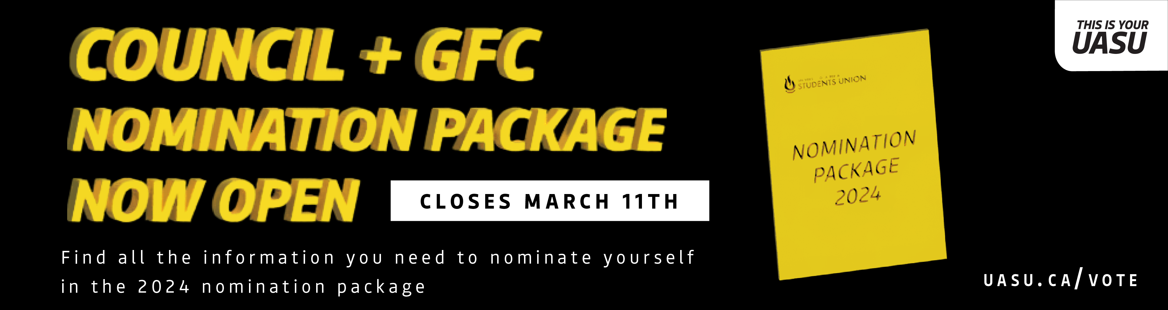Council and GFC Nominations Open til March 11